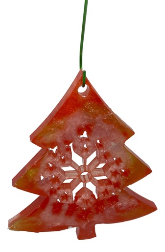 [20165] Red & White Tree Ornament