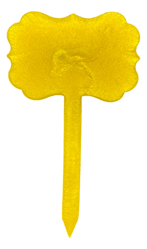 [1619025] Yellow Fancy Sign Plant Stake