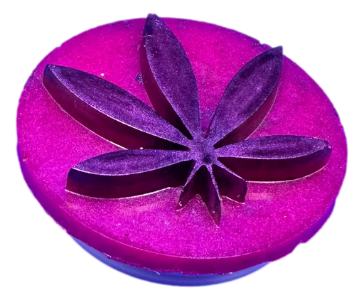 [7167180] Violet Pot Leaf on Magenta Phone Grip