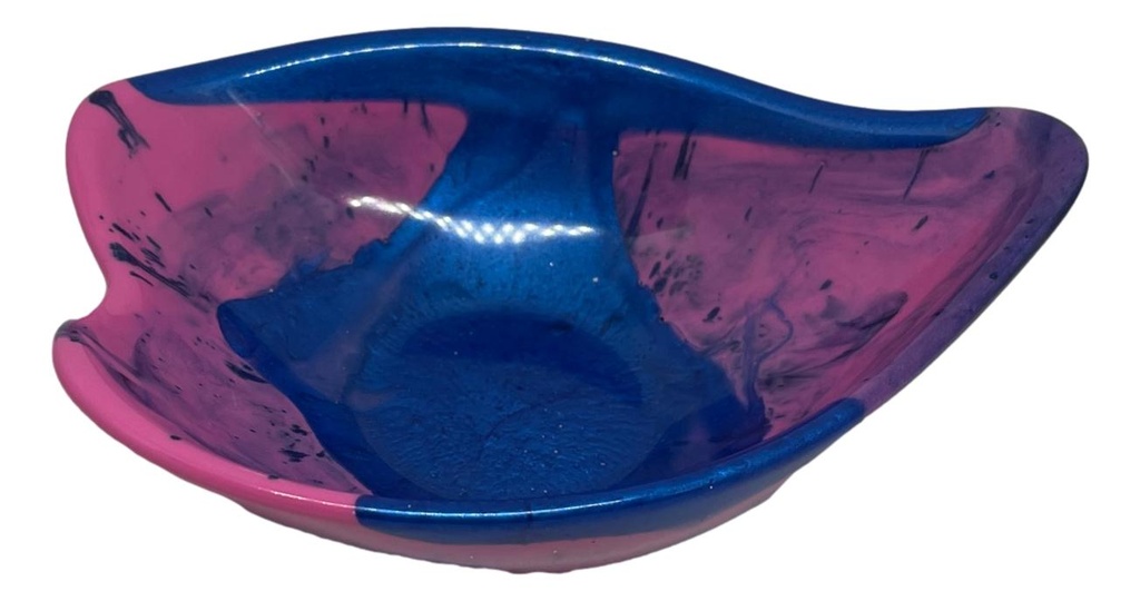 Pink & Blue Leaf Bowl