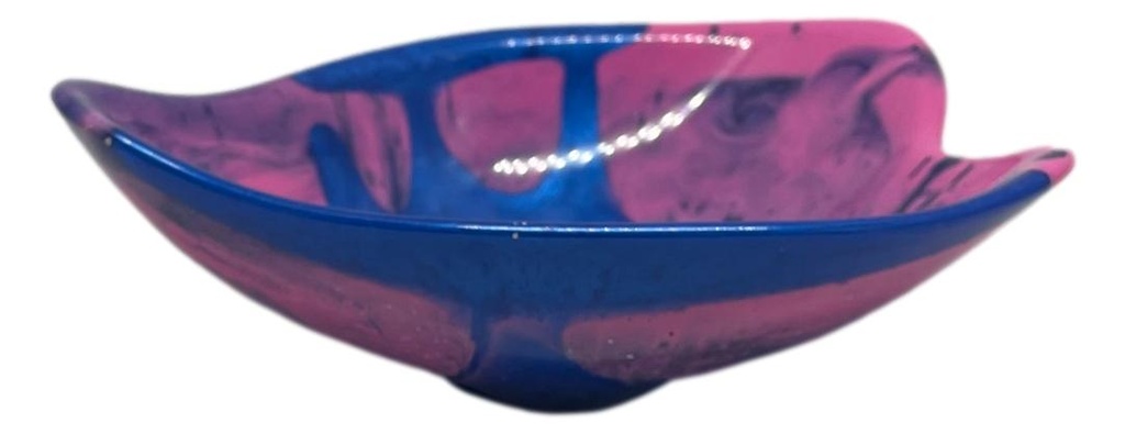 Pink & Blue Leaf Bowl