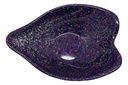 Translucent Black & Purple Leaf Bowl