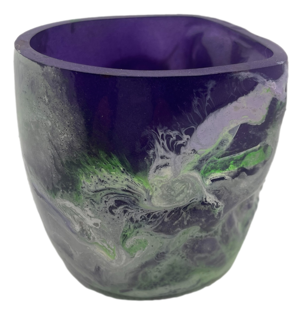 Purple, green & Silver Skull Box