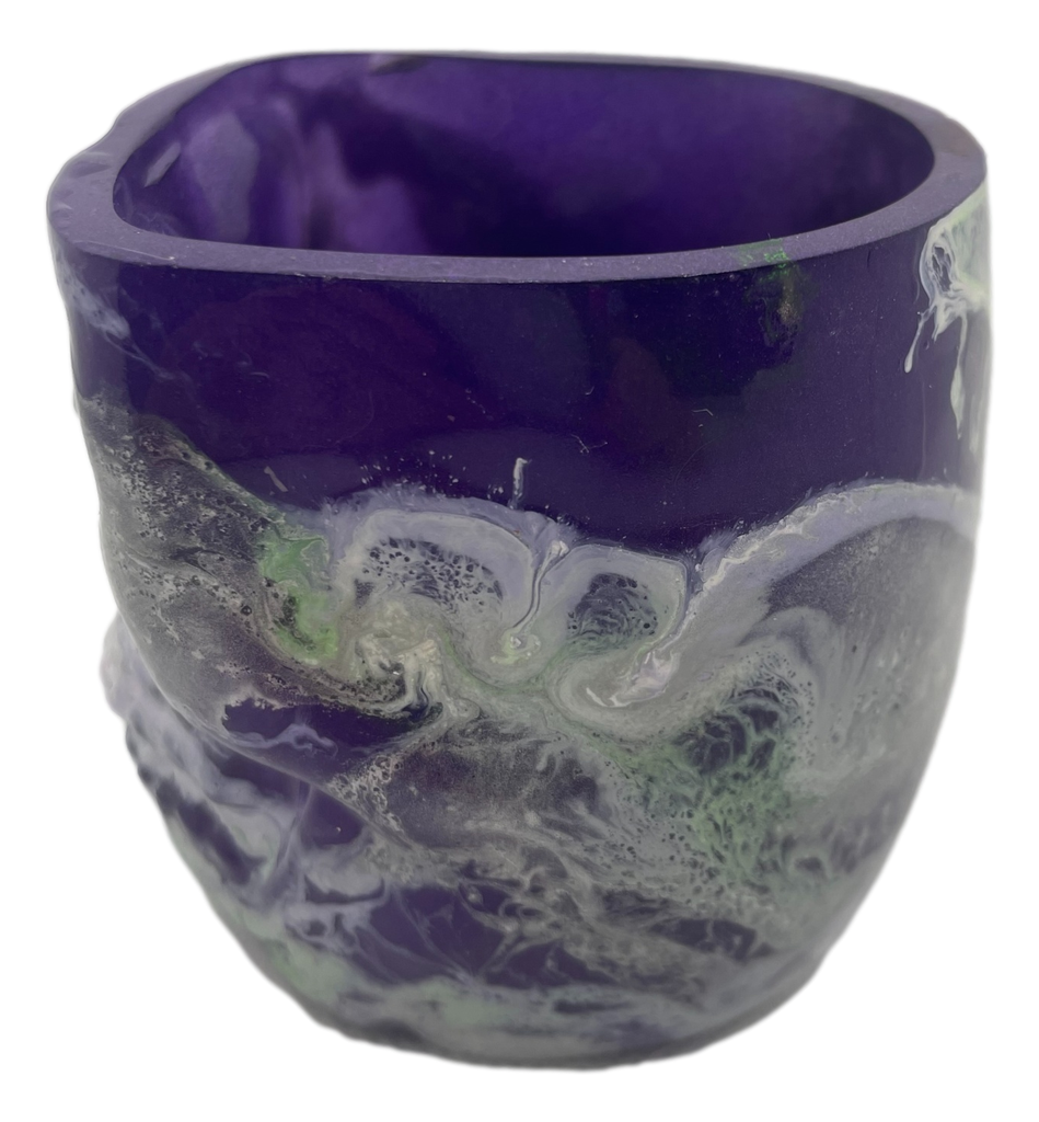 Purple, green & Silver Skull Box