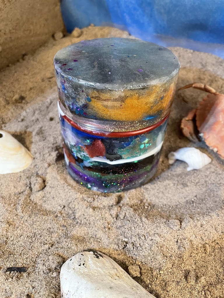 Colour Mash Stash/Trinket Jar with Screw-on Lid