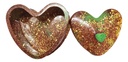 Gold, Copper with Hints of Green Heart Trinket Box