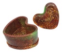 Gold, Copper with Hints of Green Heart Trinket Box