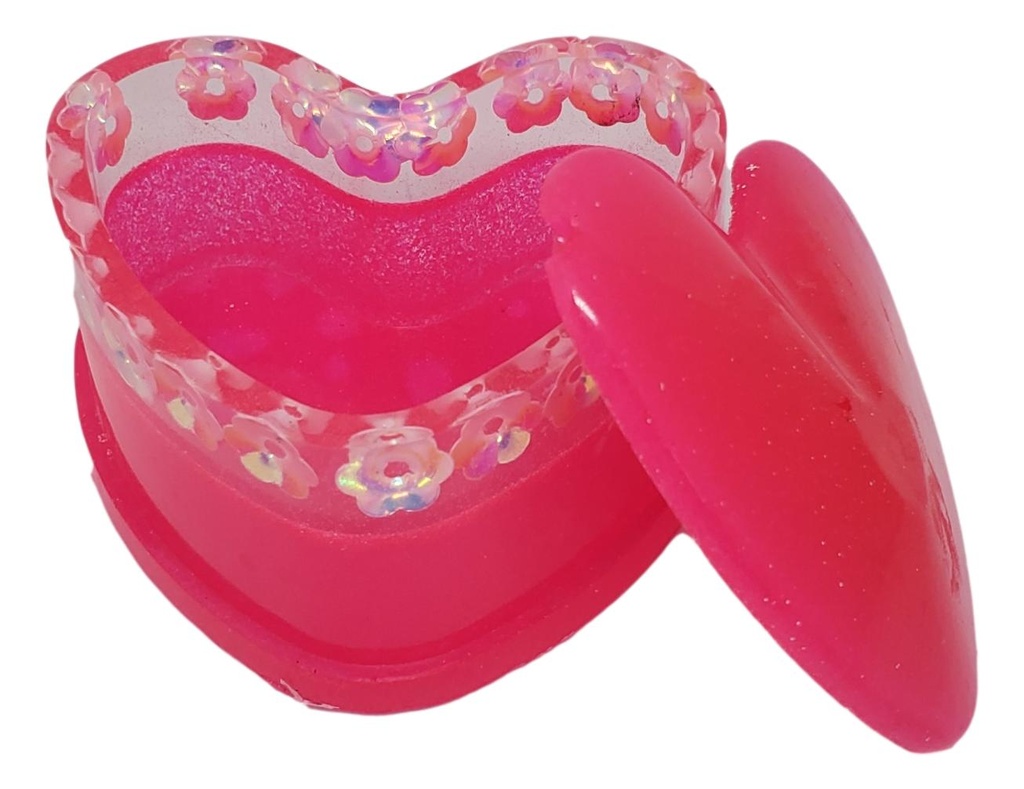 Pink Heart Trinket Box