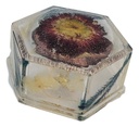 Clear Hexagon Trinket Dish With Flowers