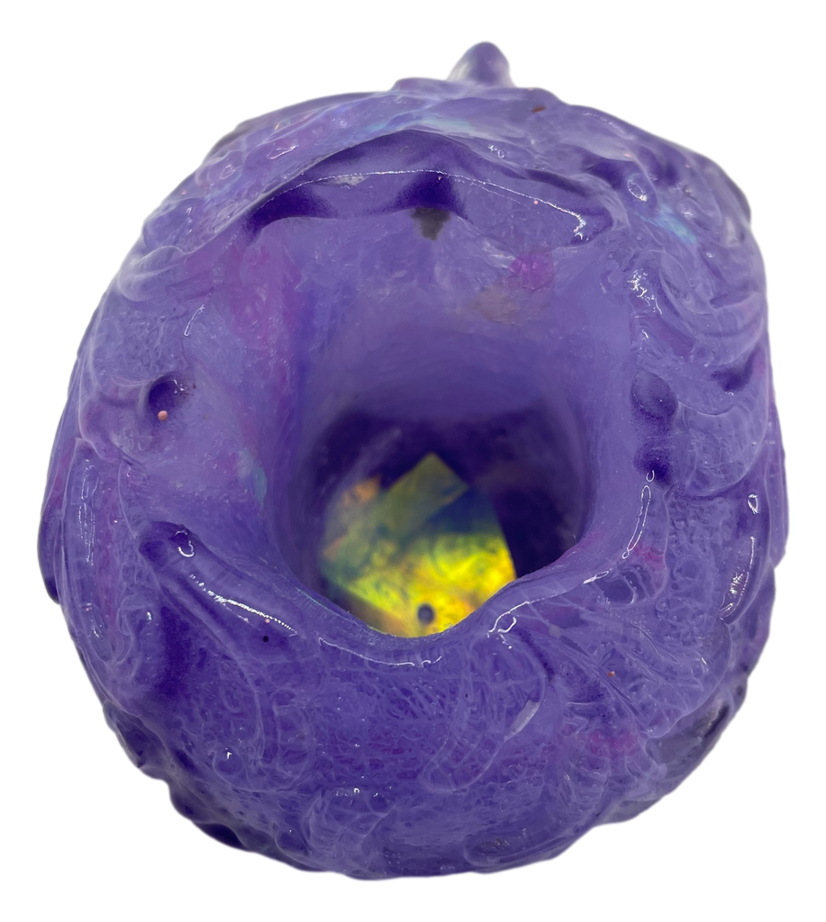Purple Holographic Small Skull Planter