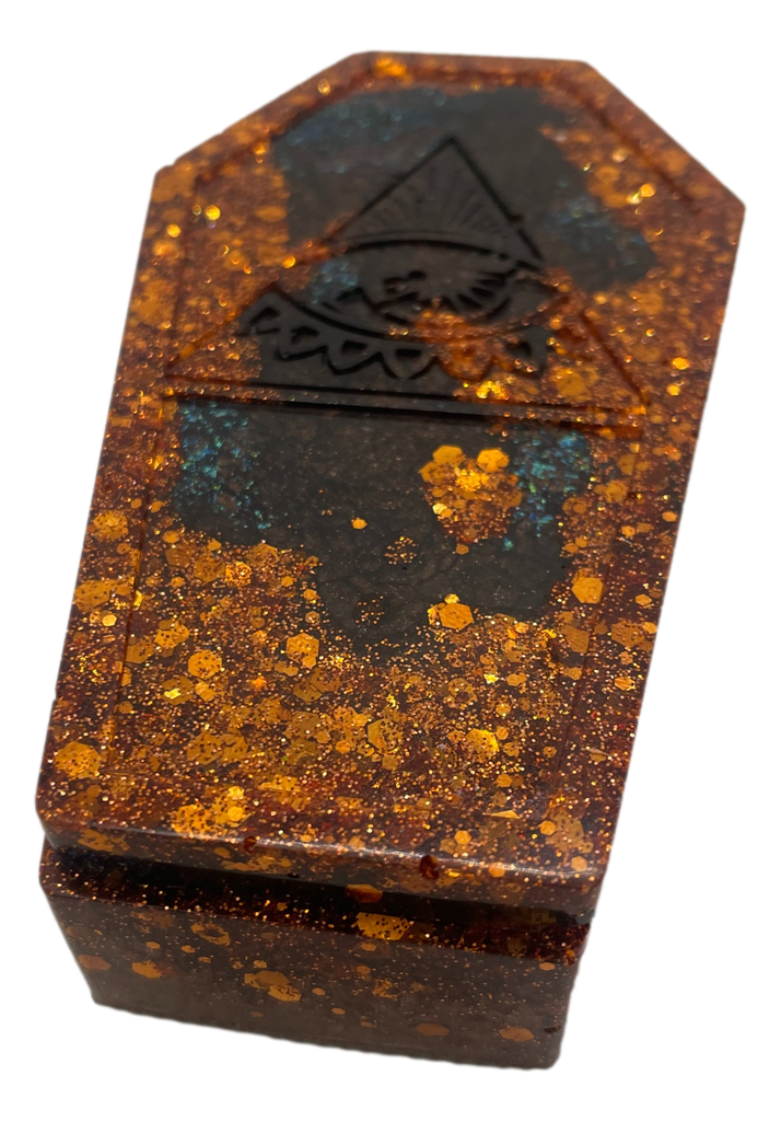 Copper Evil Eye Coffin Trinket Box