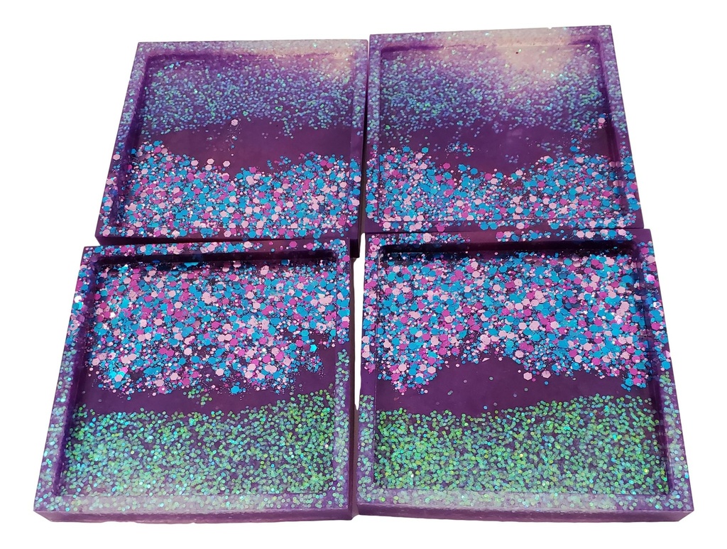 Purple Glam Coaster Set