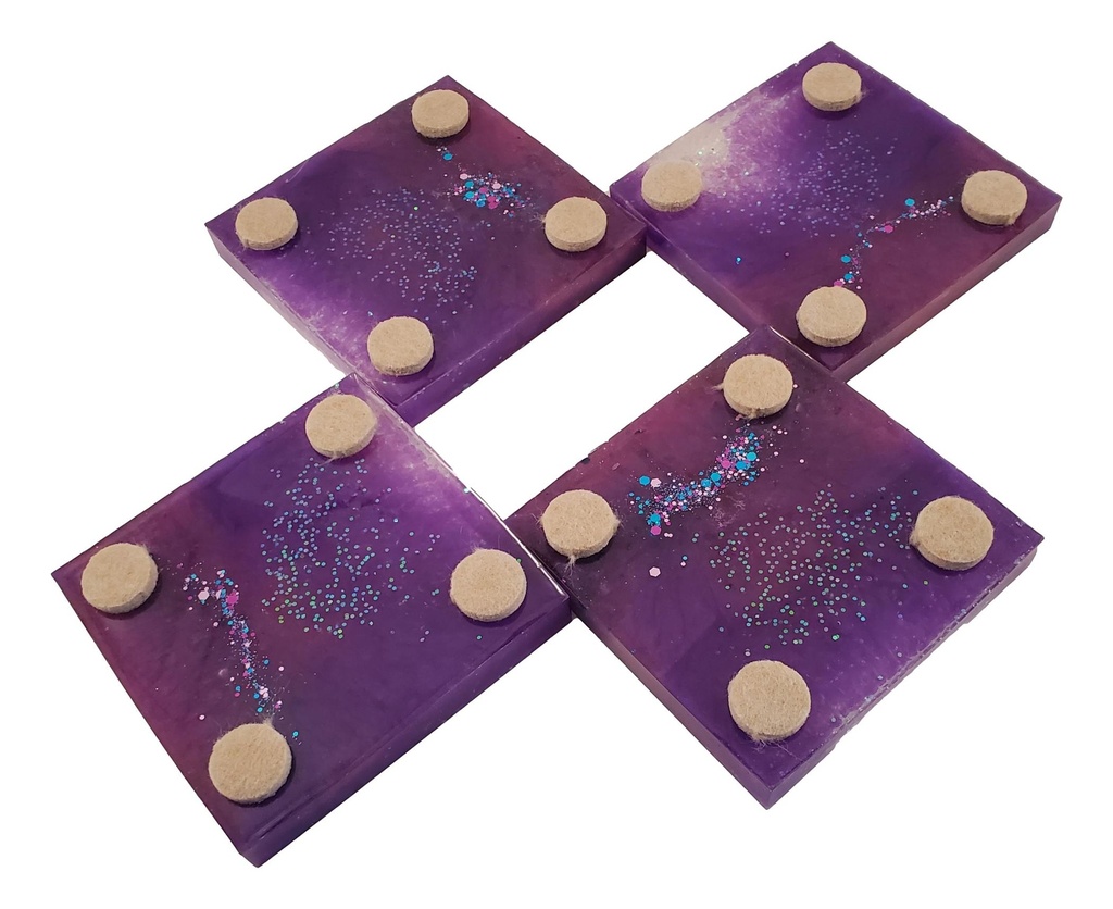 Purple Glam Coaster Set