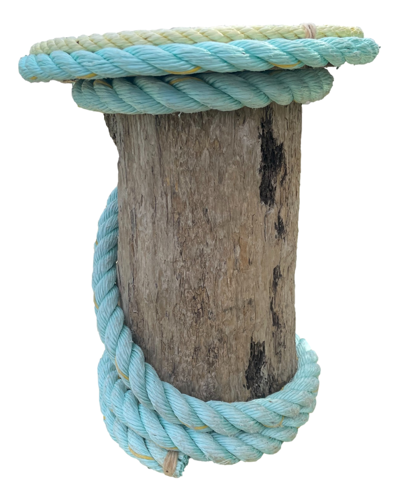 Fishing Rope Stool Yellow