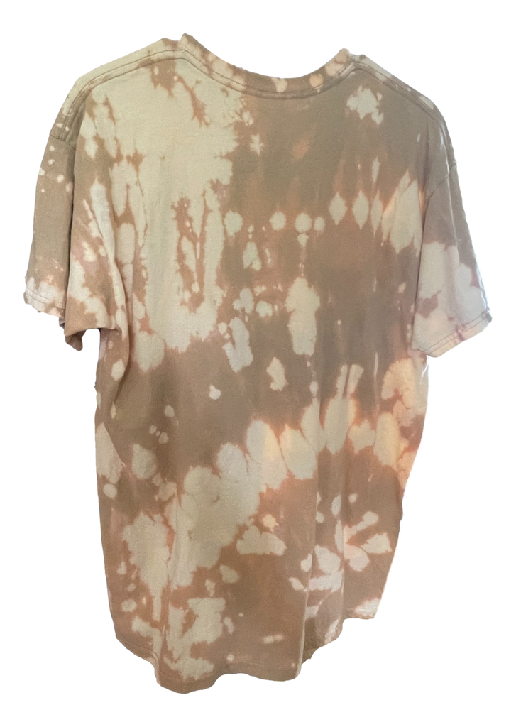 Light Brown Tye-Dyed Tee - Copper Metallic Beer Image - L