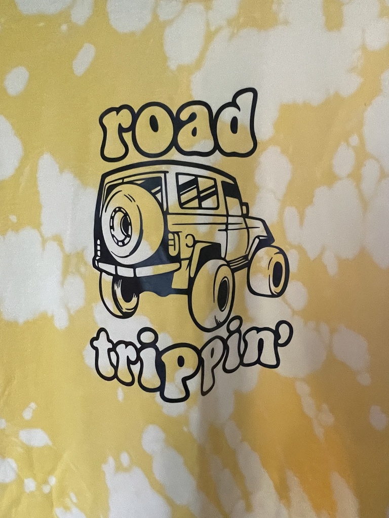 Yellow Tye-Dye Tee - Black Road Trippin' - XL