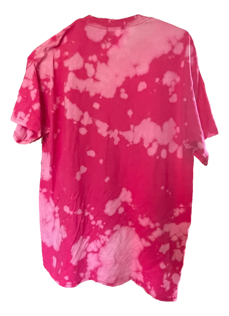 Dark Pink Tye-Dye Tee - Digby Scallop - Gold - L