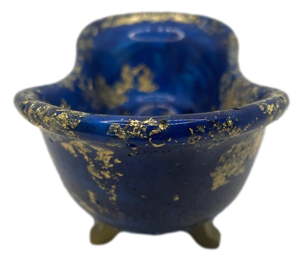 Stunning Blue & Gold Bathtub Soap Dish