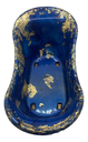 Stunning Blue & Gold Bathtub Soap Dish