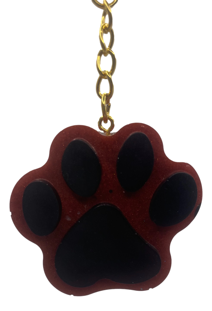 3-Colour Paw Shaker Keychain