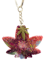 All Glitter Don't Trip Pot Leaf Keychain