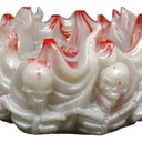 Skull Resin Ashtray - White with Blood