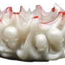 Skull Resin Ashtray - White with Blood