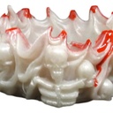 Skull Resin Ashtray - White with Blood