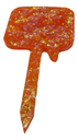 Brilliant Orange Glitter Plant Stake