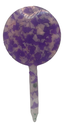 Round Purple Camo Glitter Plant Stake