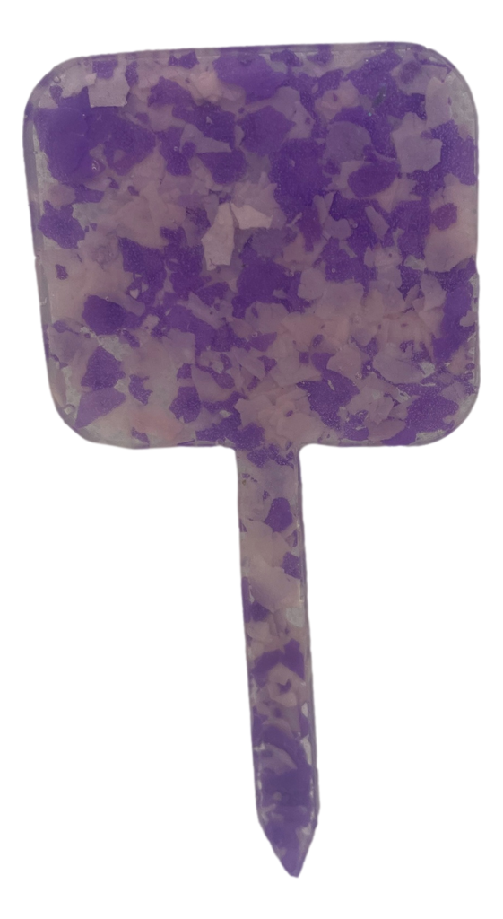 Purple Camo Glitter Sign Plant Stake