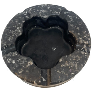 Black Floral-shaped Resin Ashtray