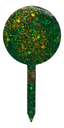 Green Glitter Round Plant Stake