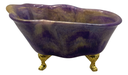 Large Wavy Purple Swirl Clawfoot Tub Soap Dish