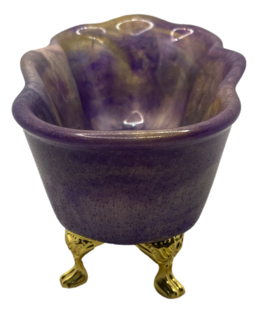 Large Wavy Purple Swirl Clawfoot Tub Soap Dish