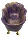 Large Wavy Purple Swirl Clawfoot Tub Soap Dish