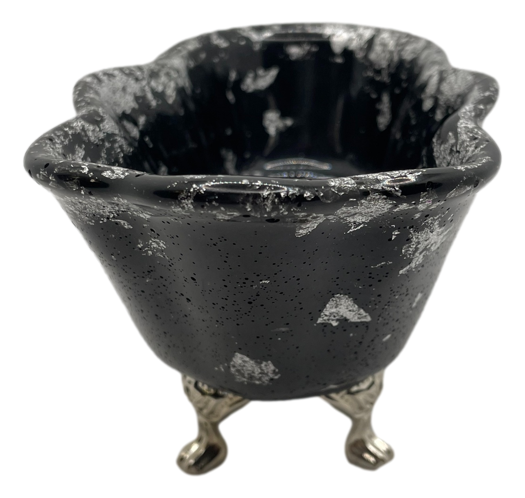 Large Black & Silver Clawfoot Tub Soap Dish