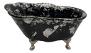 Large Black & Silver Clawfoot Tub Soap Dish