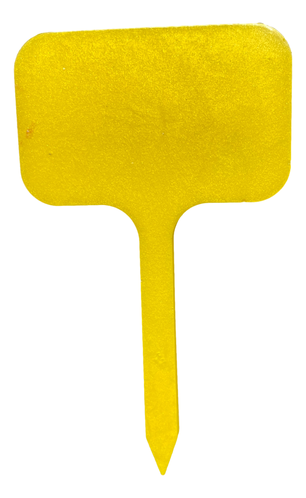 Yellow Sign Plant Stake