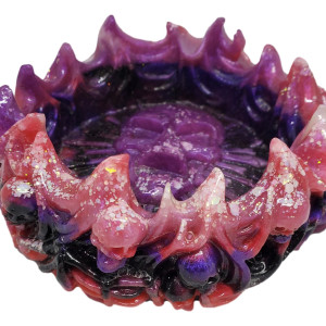 Skull Resin Ashtray - Pink/Purple