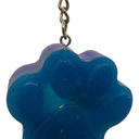 2-Tone Blue Paw Shaker Keychain