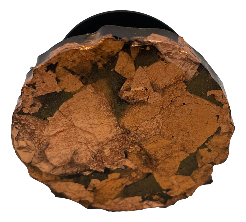 Copper Foil on Black Geode-shaped Phone Grip (copy)