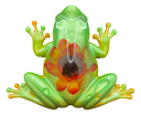 Lime Green Frog with a Flower