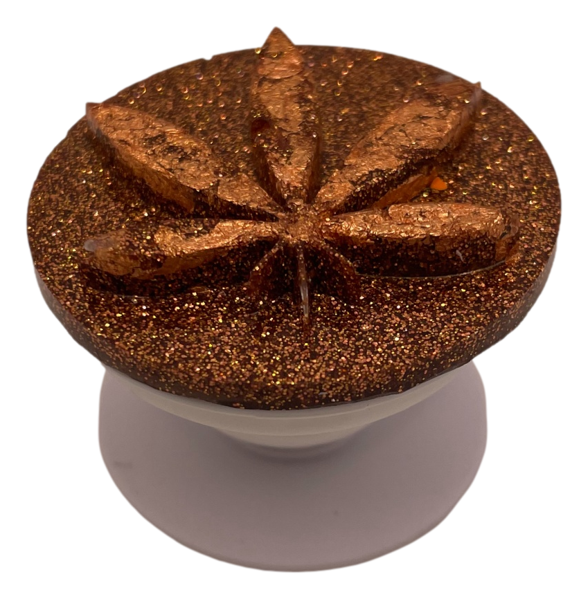 Copper on Copper Pot Leaf Phone Pop