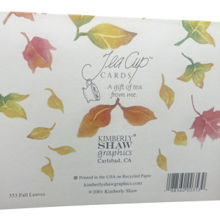 Fall Leaves Teapot Card