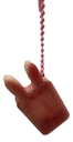 Pink & White Bunny Cell Phone Shaker Keychain