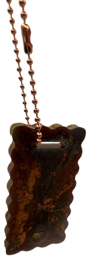 Copper & Gold Shaker Pendant Keychain