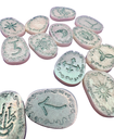 Soft Green 14 Piece Resin Rune Set