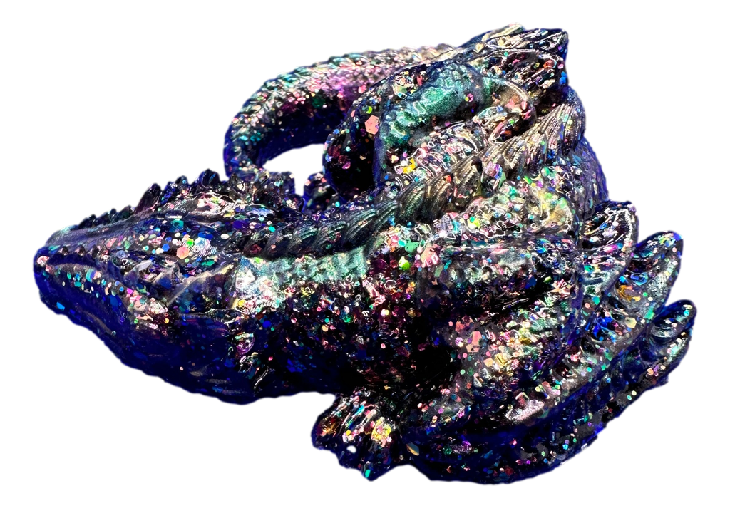Green & Gold Shimmer Sleeping Dragon