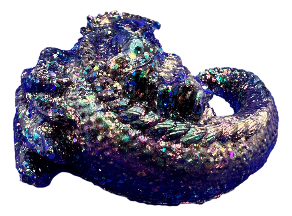 Green & Gold Shimmer Sleeping Dragon